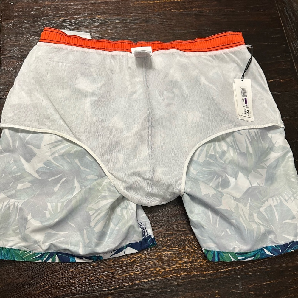 Calvin Klein Mens Regular Fit Swim Trunks Shorts XXL 2XL Hawaiian Island Leaf - Picture 15 of 15